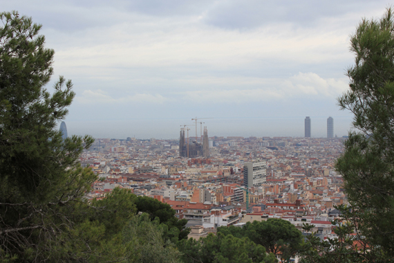 Vue sur Barcelone depuis le Park Güell