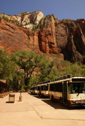 Les navettes au gaz de Scenic Drive Zion NP