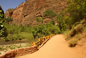 Scenic Drive Zion NP, l'extrémité de la vallée, the Narrows